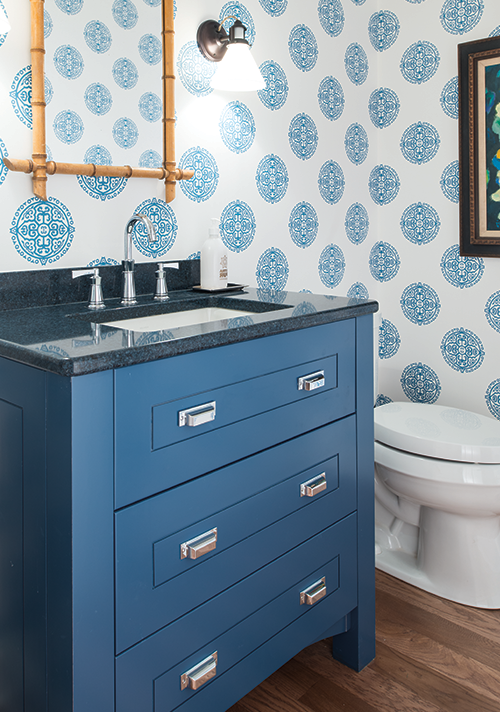 Stand alone blue cabinet